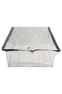 Shree Shyam Products Silver Transparent 12 Inch Box Saree Cover, 1 Pcs Set 3