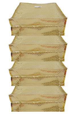 Shree Shyam Products Golden Dot Soft Plastic Box Saree Cover, 4 Pcs Set 4