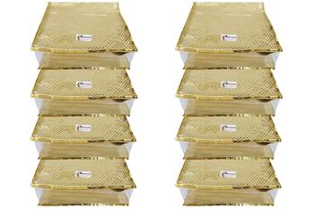 Shree Shyam Products Golden Dot Soft Plastic Box Saree Cover, 8 Pcs Set 3