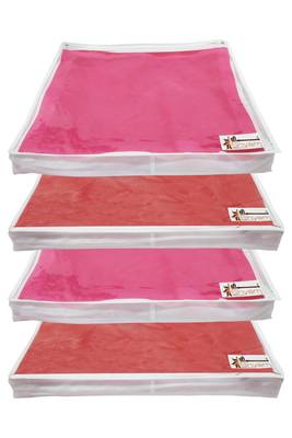 Shree Shyam Products Non Woven With Plastic 2 Inch Single Saree Cover, 4 Pcs Set 1