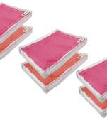 Shree Shyam Products Non Woven With Plastic 2 Inch Single Saree Cover, 6 Pcs Set