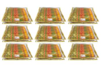Shree Shyam Products Transparent Golden Bow 2 Inch Saree Cover, 9 Pcs Set 1