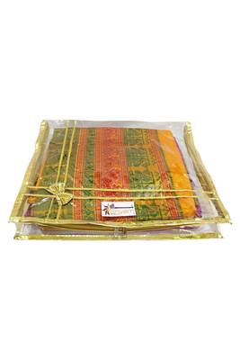 Shree Shyam Products Transparent Golden Bow 2 Inch Saree Cover, 9 Pcs Set 4