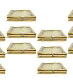 Shree Shyam Products Transparent Golden Dot Tissue 2 Inch Saree Cover, 12 Pcs Set