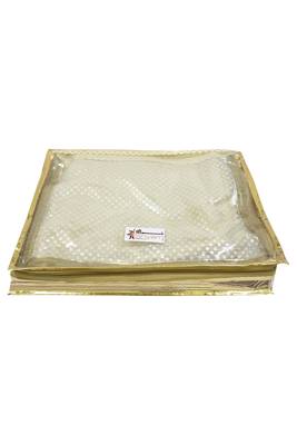 Shree Shyam Products Transparent Golden Dot 2 Inch Saree Cover, 3 Pcs Set 2