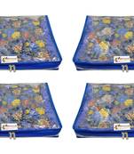 Shree Shyam Products Transparent With Bhagalpur Fabric 2 Inch Saree Cover, 4 Pcs Set