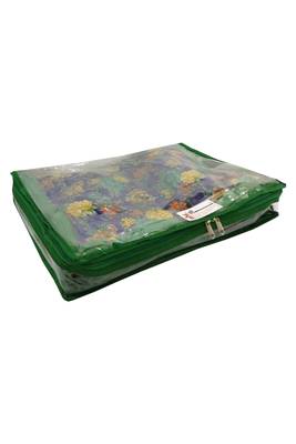 Shree Shyam Products Transparent With Bhagalpur Fabric 2 Inch Saree Cover, 4 Pcs Set 3