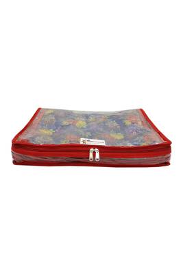Shree Shyam Products Transparent With Bhagalpur Fabric 2 Inch Saree Cover, 4 Pcs Set 3