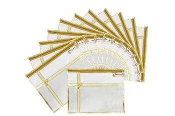 Shree Shyam Products Golden Bow Transparent Single Saree Cover, 12 Pcs Set 1