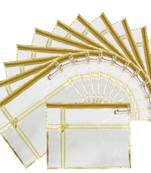 Shree Shyam Products Golden Bow Transparent Single Saree Cover, 12 Pcs Set