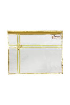 Shree Shyam Products Golden Bow Transparent Single Saree Cover, 12 Pcs Set 2