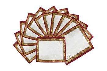 Shree Shyam Products Maroon Border Transparent Single Saree Cover, 12 Pcs Set 1