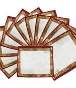 Shree Shyam Products Maroon Border Transparent Single Saree Cover, 12 Pcs Set