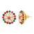 Colorful Gem Embellished Stud Earrings