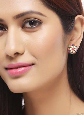 Colorful Gem Embellished Stud Earrings 4