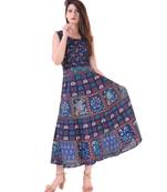 Jaipuri Stylist  Cotton Printed Women's Maxi Long Dress