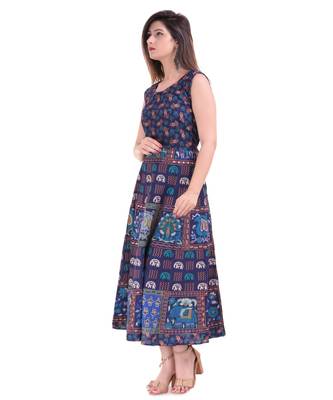 Jaipuri Stylist  Cotton Printed Women's Maxi Long Dress 3