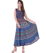 Jaipuri Stylist  Cotton Printed Women's Maxi Long Dress