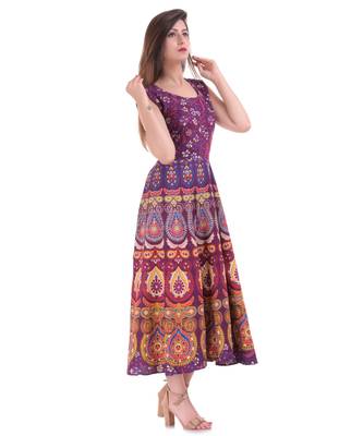 Jaipuri Stylist  Cotton Printed Women's Maxi Long Dress  3