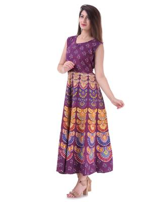 Jaipuri Stylist  Cotton Printed Women's Maxi Long Dress 2
