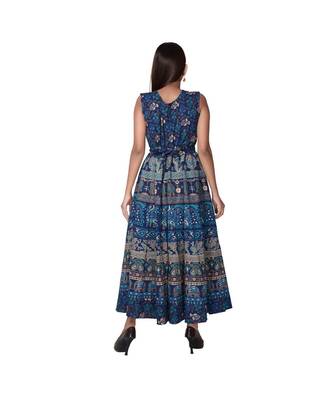Jaipuri Stylist  Cotton Printed Women's Maxi Long Dress 2