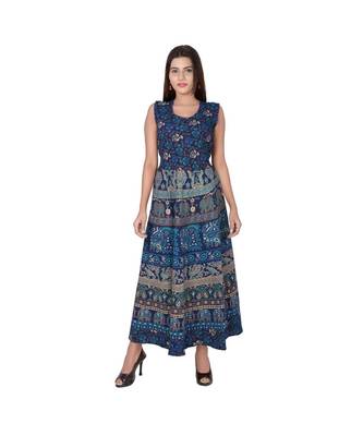 Jaipuri Stylist  Cotton Printed Women's Maxi Long Dress 3