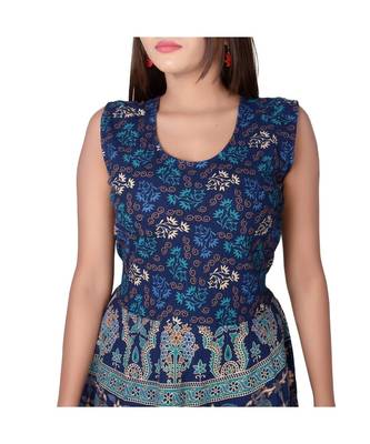Jaipuri Stylist  Cotton Printed Women's Maxi Long Dress 4