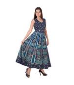 Jaipuri Stylist  Cotton Printed Women's Maxi Long Dress