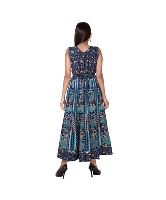Jaipuri Stylist  Cotton Printed Women's Maxi Long Dress 4