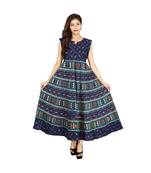 Jaipuri Stylist  Cotton Printed Women's Maxi Long Dress