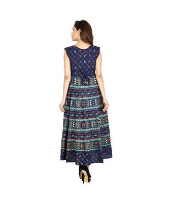 Jaipuri Stylist  Cotton Printed Women's Maxi Long Dress 2