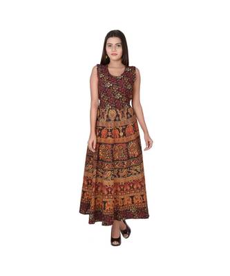 Jaipuri Stylist  Cotton Printed Women's Maxi Long Dress 2