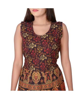 Jaipuri Stylist  Cotton Printed Women's Maxi Long Dress 3