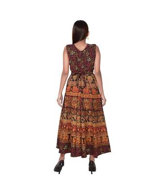 Jaipuri Stylist  Cotton Printed Women's Maxi Long Dress 4