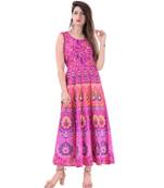 Jaipuri Stylist  Cotton Printed Women's Maxi Long Dress
