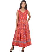 Jaipuri Stylist  Cotton Printed Women's Maxi Long Dress