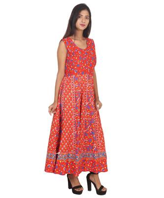 Jaipuri Stylist  Cotton Printed Women's Maxi Long Dress 2