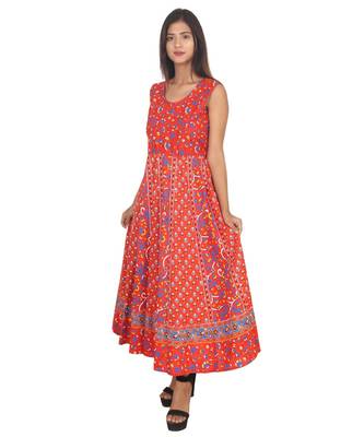 Jaipuri Stylist  Cotton Printed Women's Maxi Long Dress 3