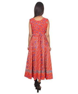 Jaipuri Stylist  Cotton Printed Women's Maxi Long Dress 4
