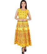 Jaipuri Stylist  Cotton Printed Women's Maxi Long Dress
