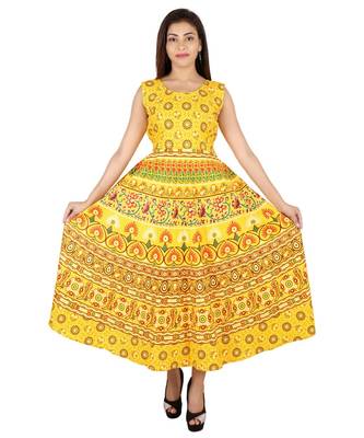 Jaipuri Stylist  Cotton Printed Women's Maxi Long Dress 2