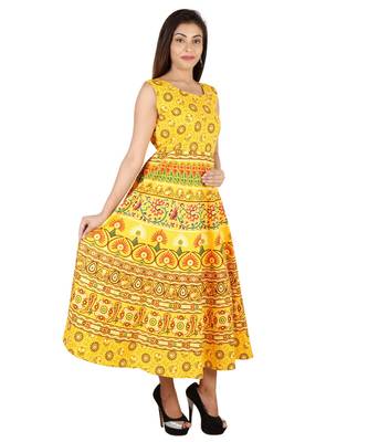 Jaipuri Stylist  Cotton Printed Women's Maxi Long Dress 3
