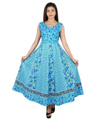 Jaipuri Stylist  Cotton Printed Women's Maxi Long Dress 2