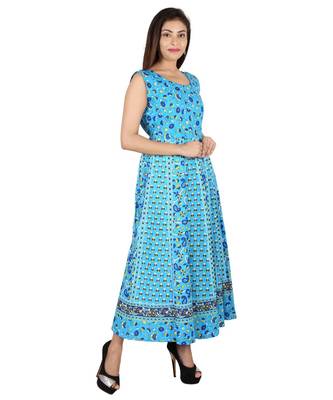 Jaipuri Stylist  Cotton Printed Women's Maxi Long Dress 3