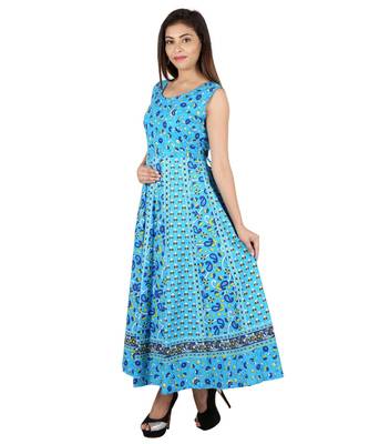 Jaipuri Stylist  Cotton Printed Women's Maxi Long Dress 4