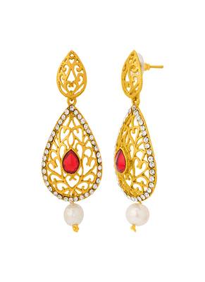 Filigree Drop Earrings With Pearl Embellishment 3