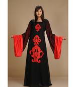 Black georgette embroidered zari work islamic-kaftans