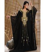 Black Georgette Zari Work Kaftan