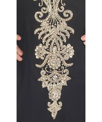 Black georgette embroidered zari work islamic-kaftans 2