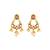 Golden Reprise Faux Pearls Earrings